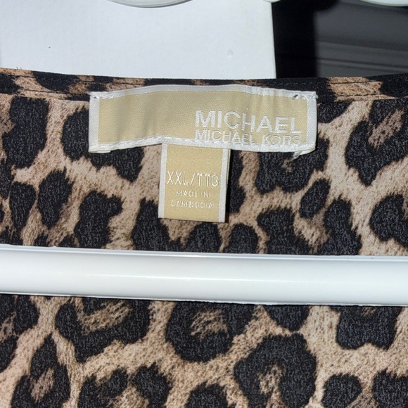 Michael Kors Animal Print Long Sleeve Dress - Picture 2 of 7